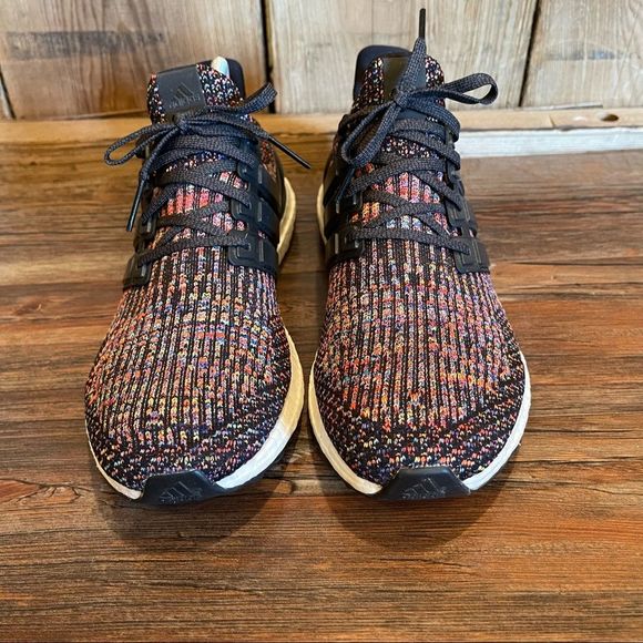 Adidas Ultra Boost 3.0 look New black multicolor Mens sneakers shoes size 9 - Picture 5 of 16